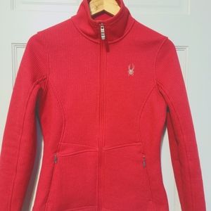 Spyder pink core sweater zip up jacket medium